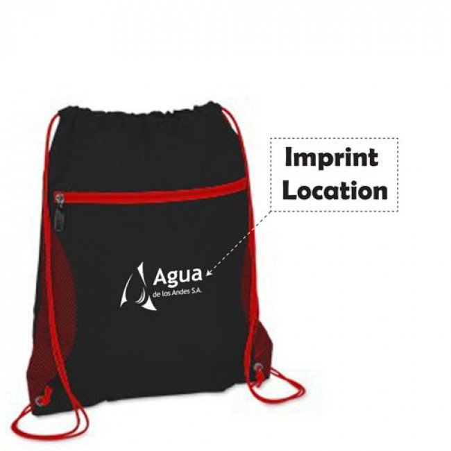Solid Color Printing Drawstring Backpack